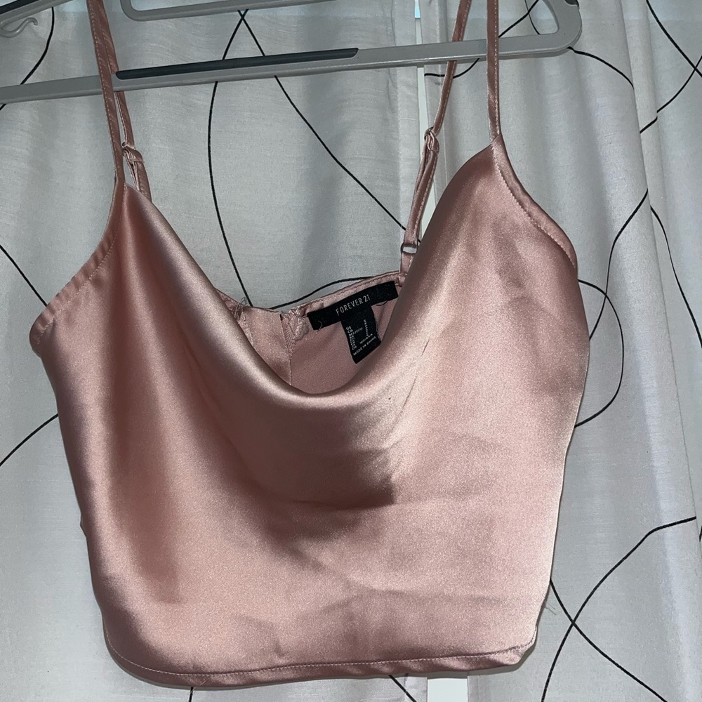 Pink champagne swoop top